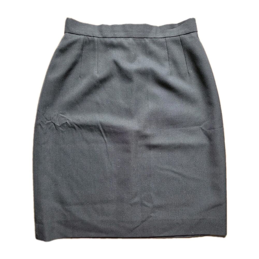 VTG Givenchy Boutique Paris Black Pencil Skirt EU 40 High Waist Classic Career